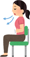 椅子に座ってリラックスする女性のイラスト