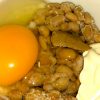 納豆にマヨネーズと生卵を入れて食べたらおいしかった！